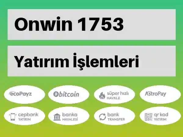 Onwin Mobil Para yatırma ve çekme 1753